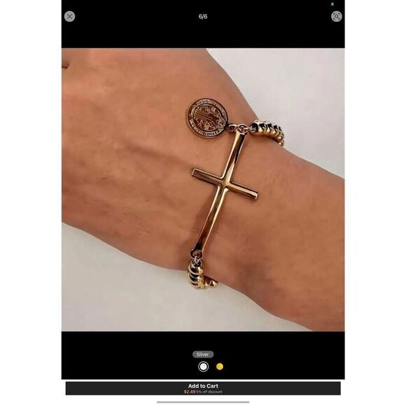 Cross Beaded Bracelet - Picture 3 of 5